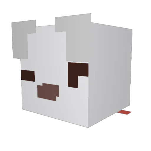 DebelaBerta Minecraft avatar head, 3D render