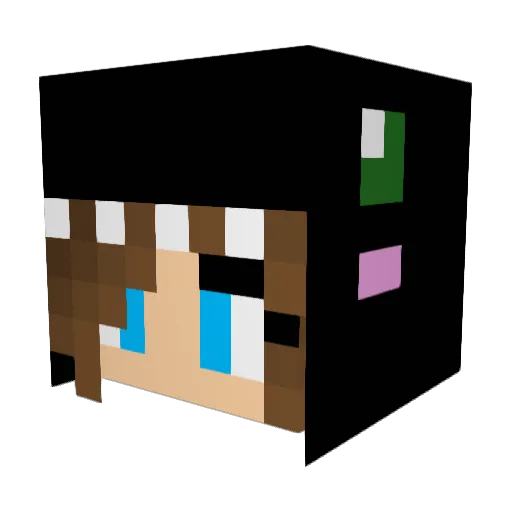 Debeny Minecraft avatar head, 3D render
