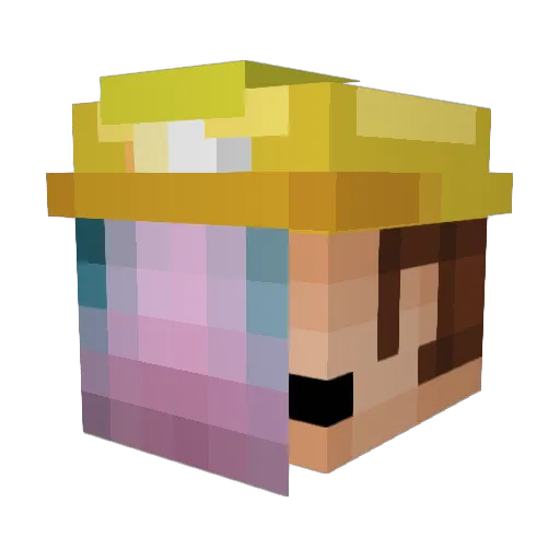 DebianPlebeian Minecraft avatar head, 3D render