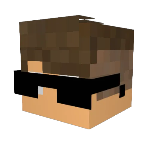 Debiasii Minecraft avatar head, 3D render
