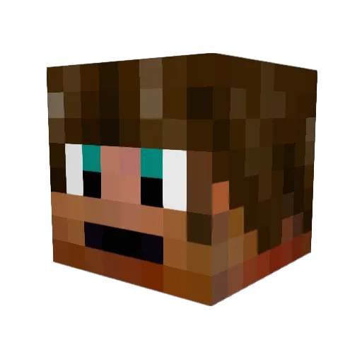 DeboIsMining Minecraft avatar head, 3D render