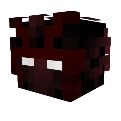 Deboofable Minecraft avatar head, 3D render