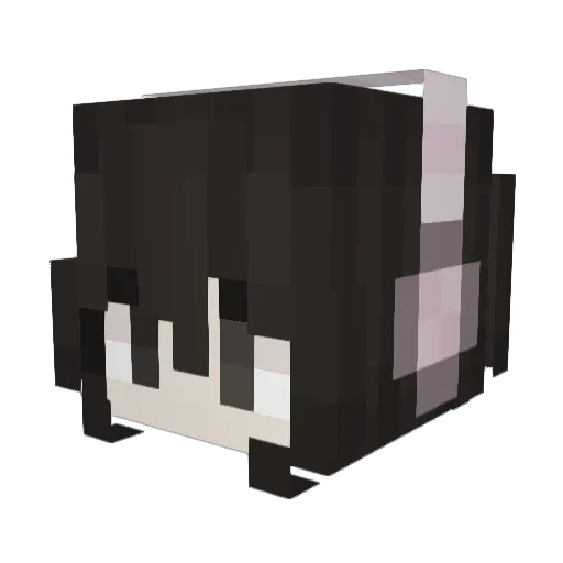 Deborinha09_ Minecraft avatar head, 3D render