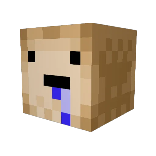 Deboscker Minecraft avatar head, 3D render