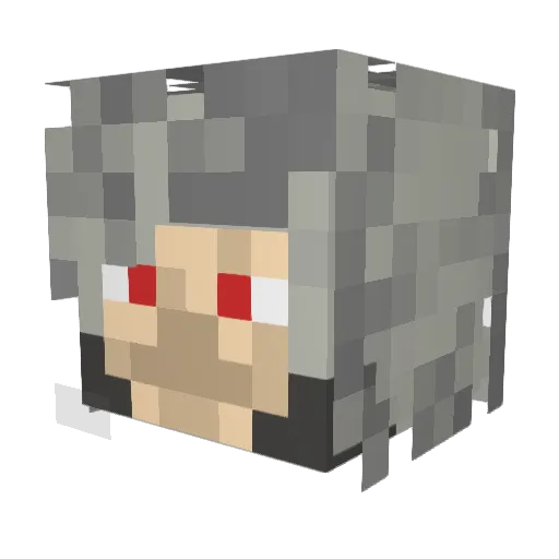 Debraym Minecraft avatar head, 3D render