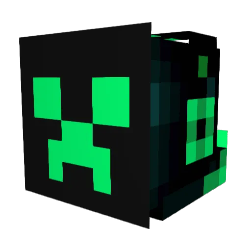 Debug76 Minecraft avatar head, 3D render