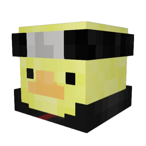 DebugMyLifePls Minecraft avatar head, 3D render