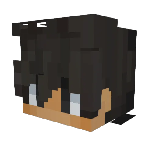 Debugged Minecraft avatar head, 3D render