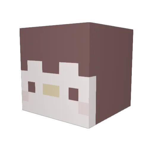 Debuzza Minecraft avatar head, 3D render