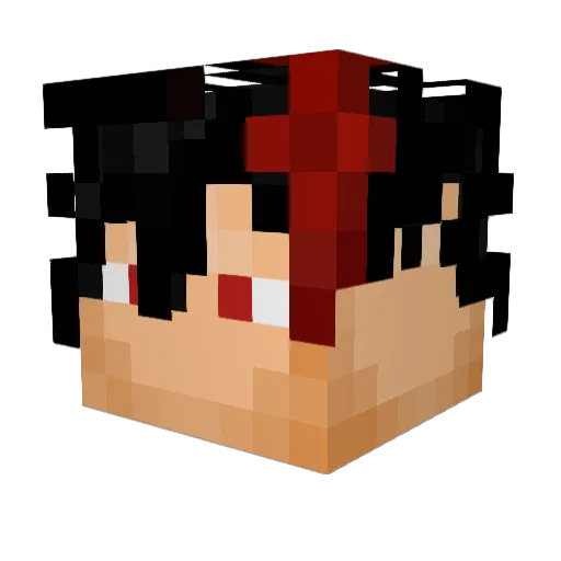 DebzIsDed Minecraft avatar head, 3D render