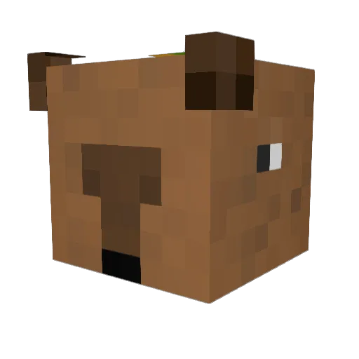 Debzzie Minecraft avatar head, 3D render