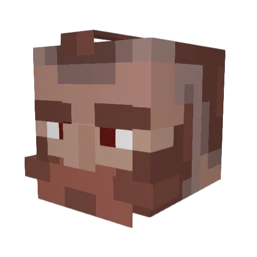 DecBigman Minecraft avatar head, 3D render