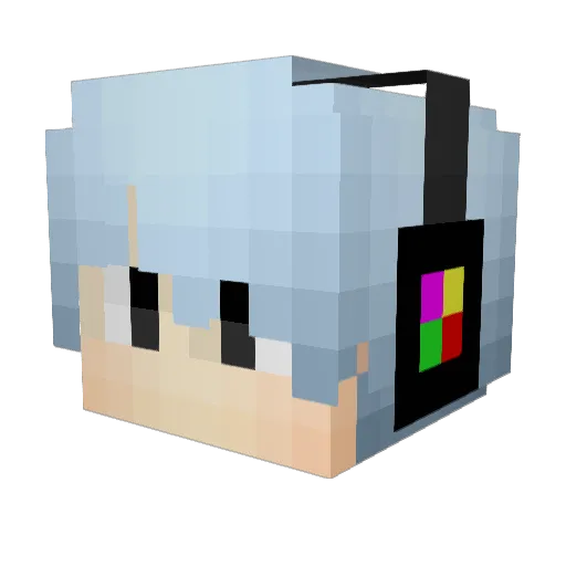 DecXu Minecraft avatar head, 3D render