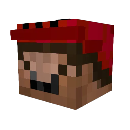 Dec_5454 Minecraft avatar head, 3D render