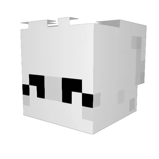 Dec_the_box Minecraft avatar head, 3D render