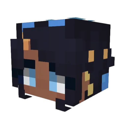 DecaHunter Minecraft avatar head, 3D render
