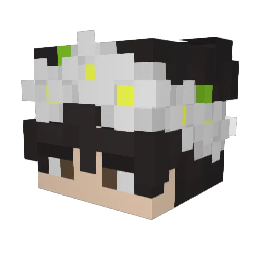 Decadence Minecraft avatar head, 3D render