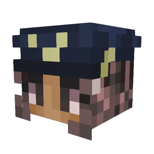 DecadentDivinity Minecraft avatar head, 3D render