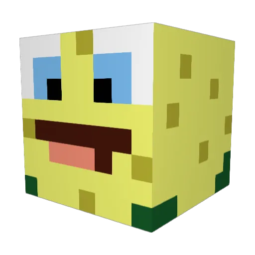 Decafe_ Minecraft avatar head, 3D render
