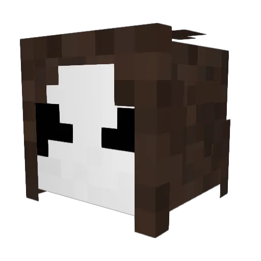 Decalius Minecraft avatar head, 3D render