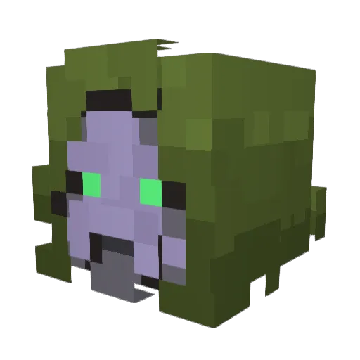 Decapod0 Minecraft avatar head, 3D render