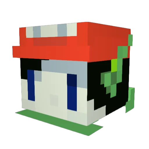 Decatei Minecraft avatar head, 3D render