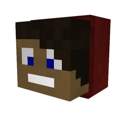 DecayedAway Minecraft avatar head, 3D render