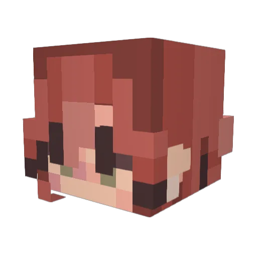 Decaykun Minecraft avatar head, 3D render