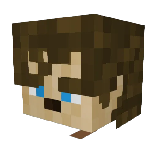Decayop Minecraft avatar head, 3D render