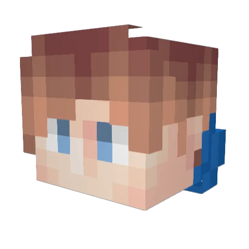 Decca101 Minecraft avatar head, 3D render