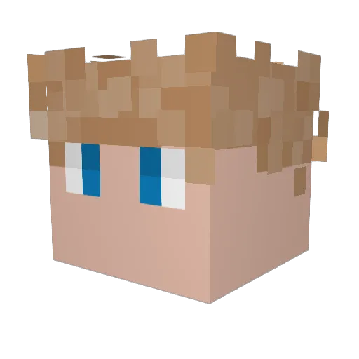 Deccy18 Minecraft avatar head, 3D render