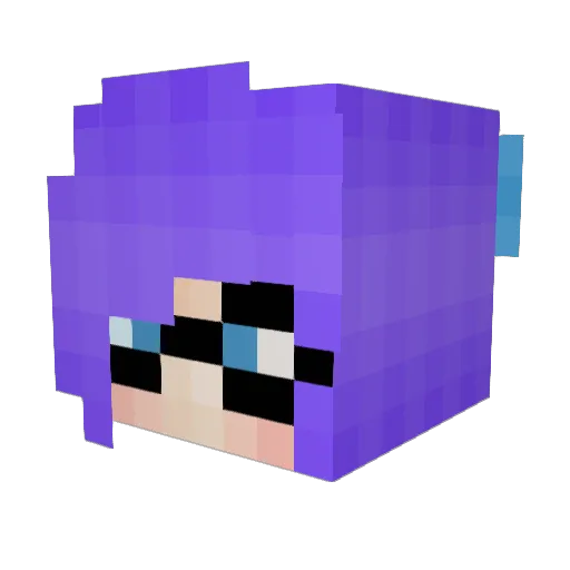 Deceiving Minecraft avatar head, 3D render