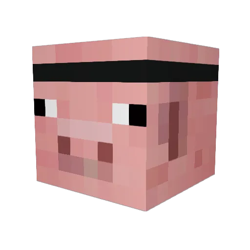 Decellas Minecraft avatar head, 3D render