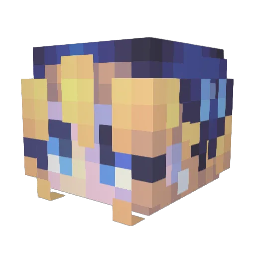 December101 Minecraft avatar head, 3D render