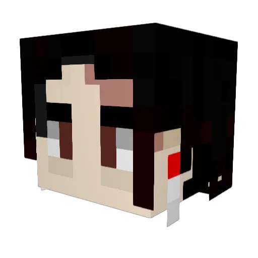 December1031 Minecraft avatar head, 3D render