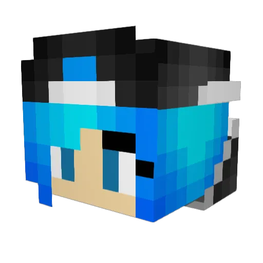 DecemberStreet51 Minecraft avatar head, 3D render