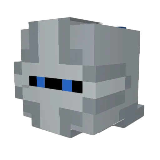 Decent1 Minecraft avatar head, 3D render