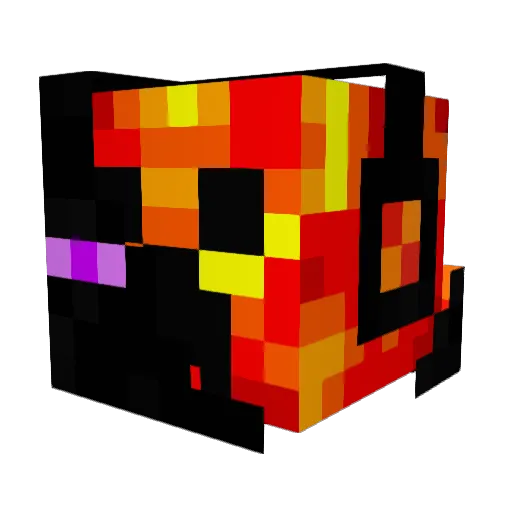 DecentHalo Minecraft avatar head, 3D render