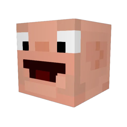DecentMass Minecraft avatar head, 3D render