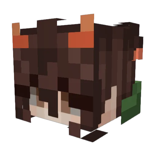 DecentPing Minecraft avatar head, 3D render