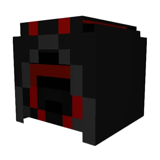 Deceptius Minecraft avatar head, 3D render