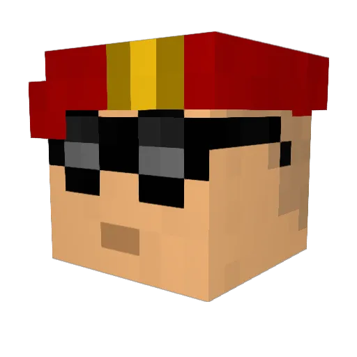 DeceptiveDuck Minecraft avatar head, 3D render