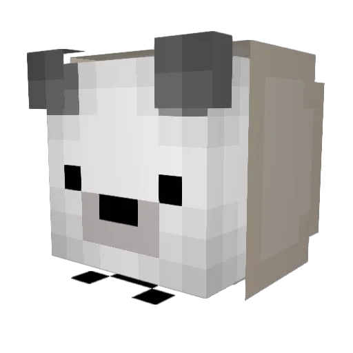 Dechead Minecraft avatar head, 3D render