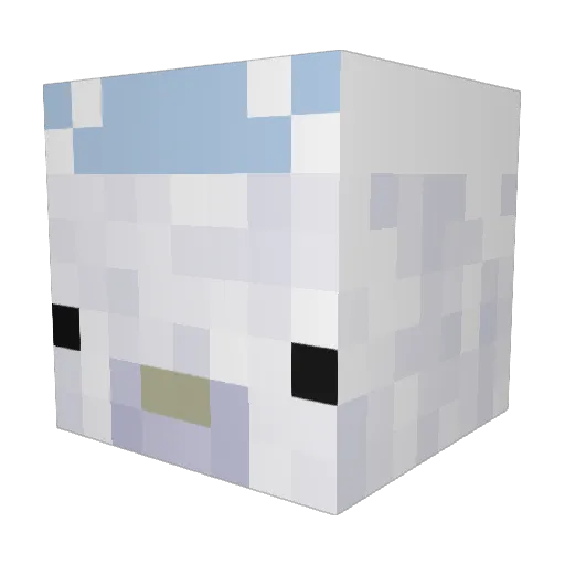 Dechets Minecraft avatar head, 3D render