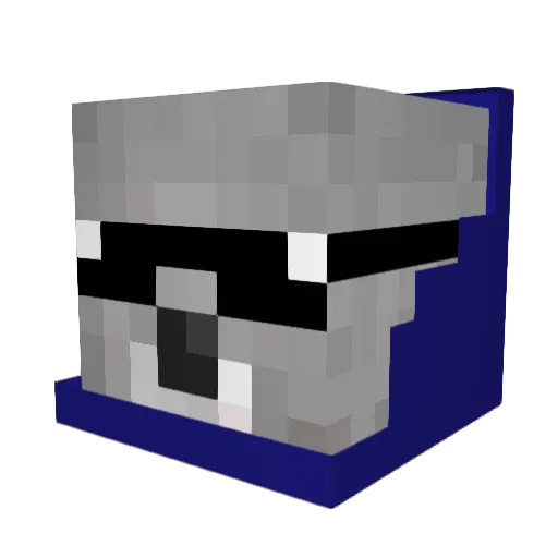 Deciak Minecraft avatar head, 3D render