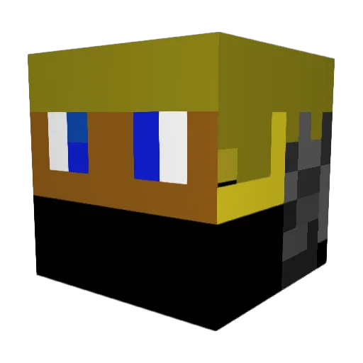 DecidedSkip Minecraft avatar head, 3D render