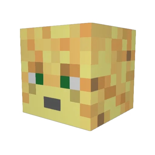 DeciduousBeetl Minecraft avatar head, 3D render