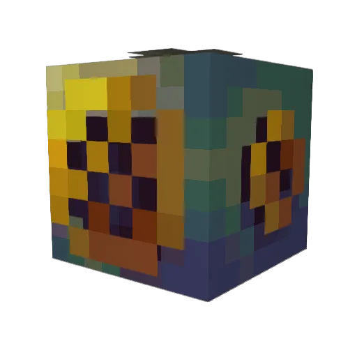 DecimalAtom Minecraft avatar head, 3D render