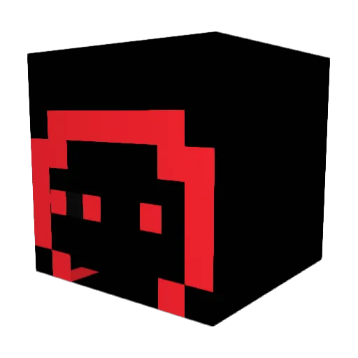Decimate1 Minecraft avatar head, 3D render