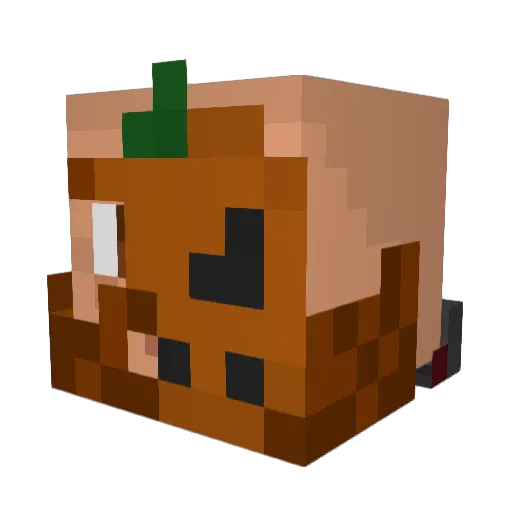 DeciuTv Minecraft avatar head, 3D render